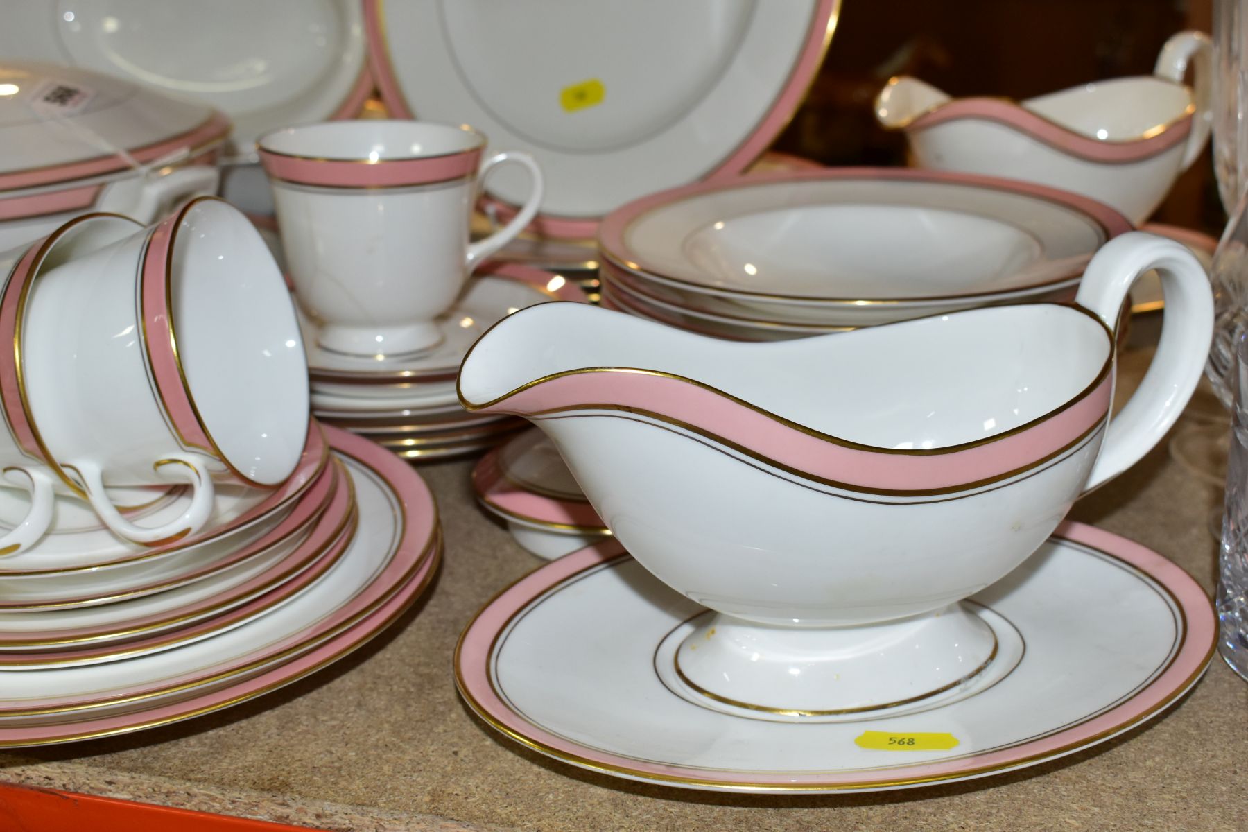 ROYAL WORCESTER HOWARD PART DINNER SERVICE, comprising five dinner plates, one cracked, one chipped, - Image 2 of 10