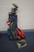 ONE GOLF BAG CONTINING GOLF CLUBS including a Ben Sayers Power Packed diamond 5 putter, a Ping G10 7