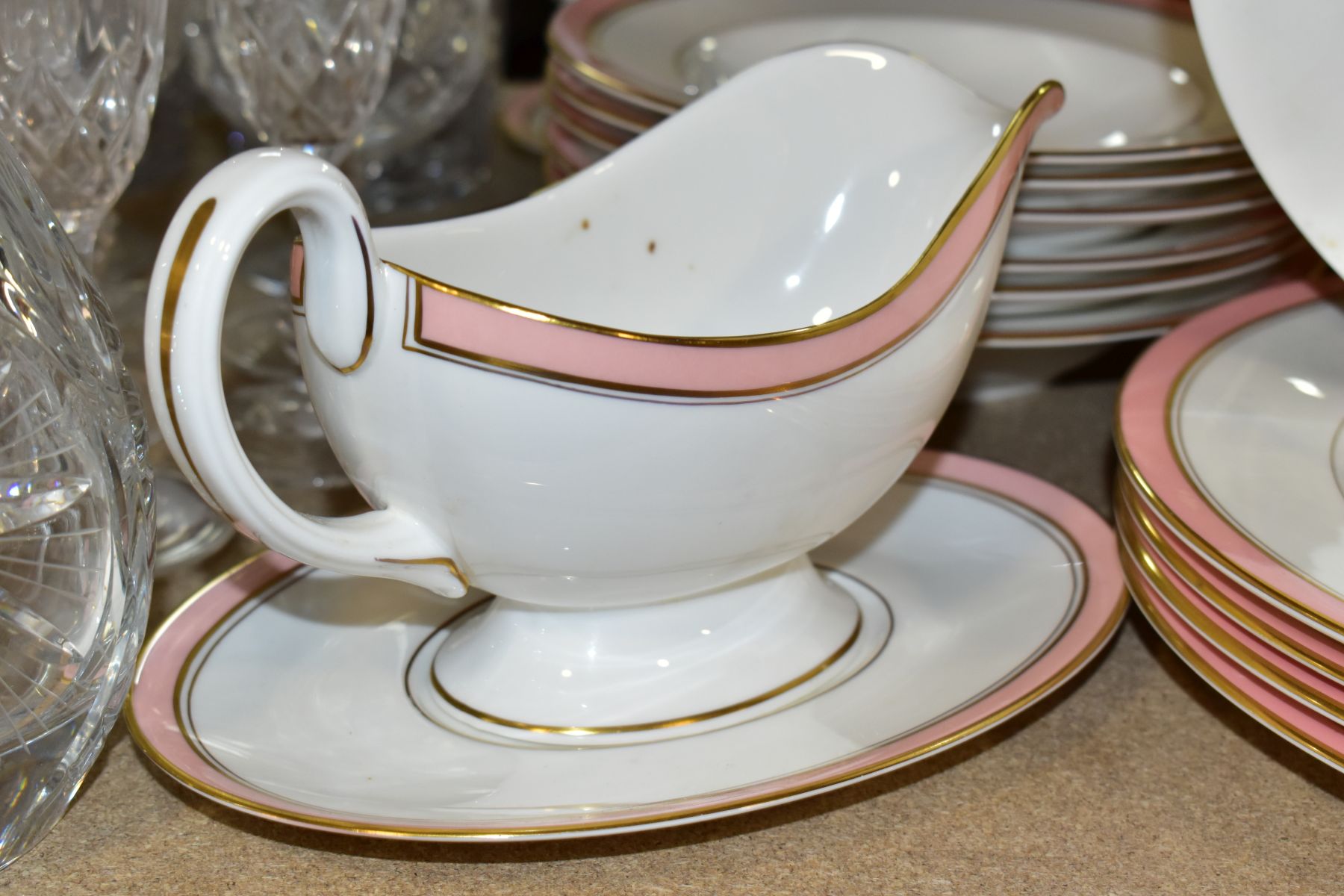 ROYAL WORCESTER HOWARD PART DINNER SERVICE, comprising five dinner plates, one cracked, one chipped, - Image 9 of 10