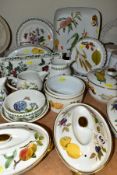 A GROUP OF PORTMEIRON AND ROYAL WORCESTER COOKWARE, comprising Royal Worcester Evesham large