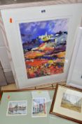 LATE 20TH CENTURY PICTURES, comprising watercolour views of Lichfield and Sutton Park by Vic Bowcott