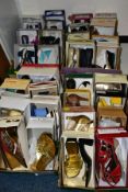 FOUR BOXES OF BOXED LADIES SHOES, approximately thirty pairs, majority are British size 5/6 or