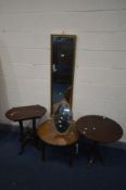 THREE VARIOUS MAHOGANY OCCASIONAL TABLES, to include a late Victorian table, drop leaf table and a