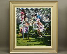 SHERREE VALENTINE DAINES (BRITISH 1959) 'CHAMPAGNE IN THE SHADOWS' a signed limited edition print,