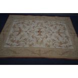 A CREAM FLORAL RUG, 232cm x 160cm