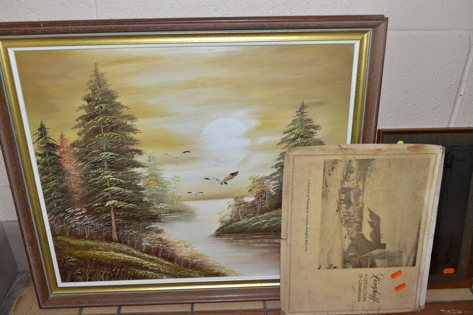 PAINTINGS AND PRINTS ETC, to include a Chinese watercolour landscape, signed Joe, oil on canvas, - Image 4 of 4