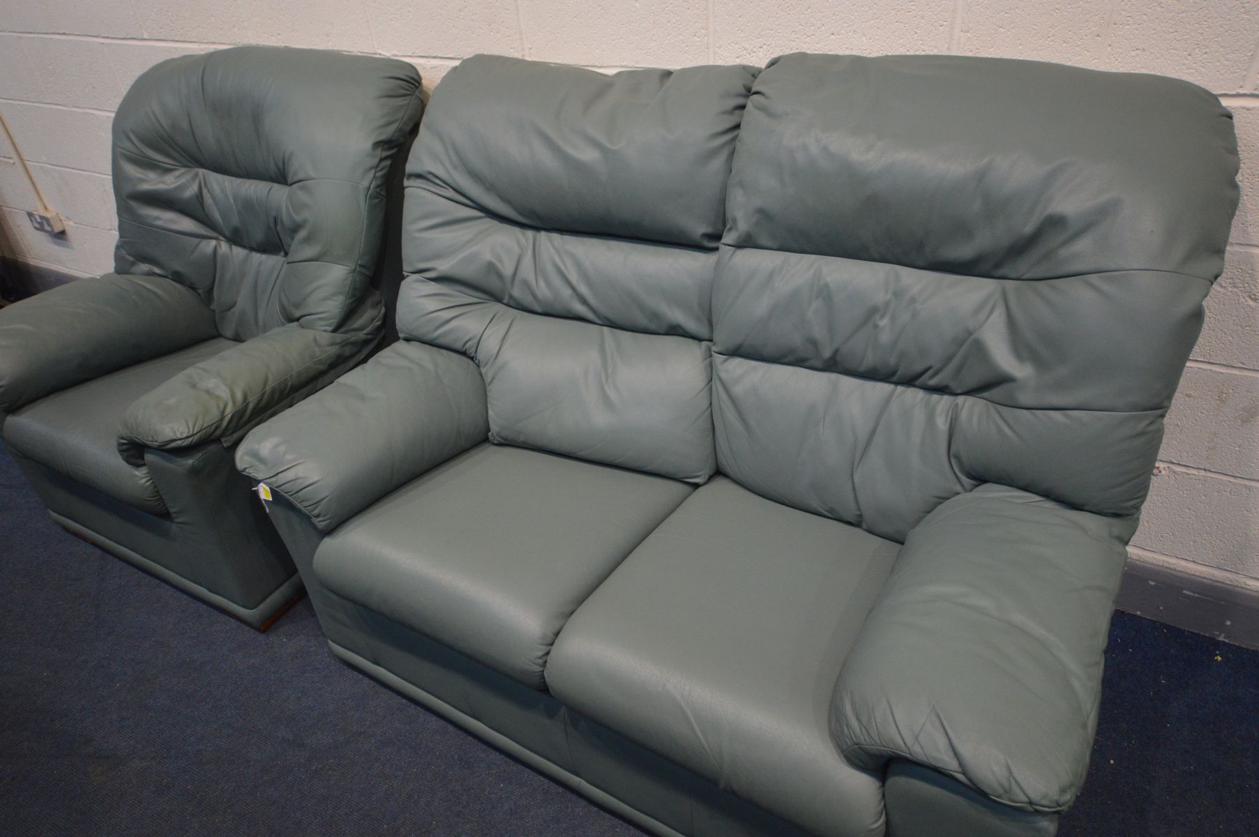 A G-PLAN TWO PIECE SUITE comprising a two seat settee and an armchair - Image 2 of 3