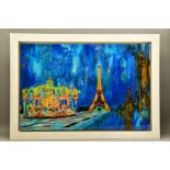 ANNIE BLANCHET ROUZE (FRENCH CONTEMPORARY) 'EIFFEL TOWER BY NIGHT' a Parisian scene, signed bottom