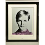 NUALA MULLIGAN (BRITISH CONTEMPORARY) 'COVER GIRL' a signed limited edition print of Twiggy, 49/195,