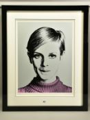 NUALA MULLIGAN (BRITISH CONTEMPORARY) 'COVER GIRL' a signed limited edition print of Twiggy, 49/195,