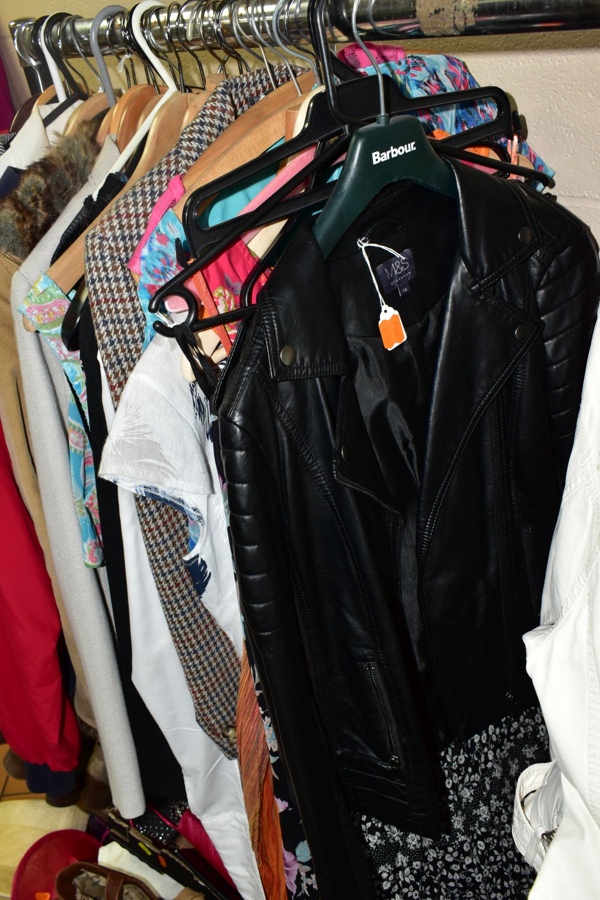 VARIOUS LADIES JACKETS, DRESSES, SKIRTS, HANDBAGS, SHOES, SCARVES, ETC, mostly sizes 12/14 to - Image 4 of 14