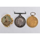 A BRITISH WWI WAF MEDAL AND VICTORY MEDAL, pair named to 99585 GNR (Gunner) T Dewhirst RA (Royal