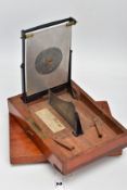 AN EARLY 20TH CENTURY MAHOGANY CASED SCIENTIFIC INSTRUMENT, possibly a metrological wind speed