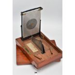 AN EARLY 20TH CENTURY MAHOGANY CASED SCIENTIFIC INSTRUMENT, possibly a metrological wind speed