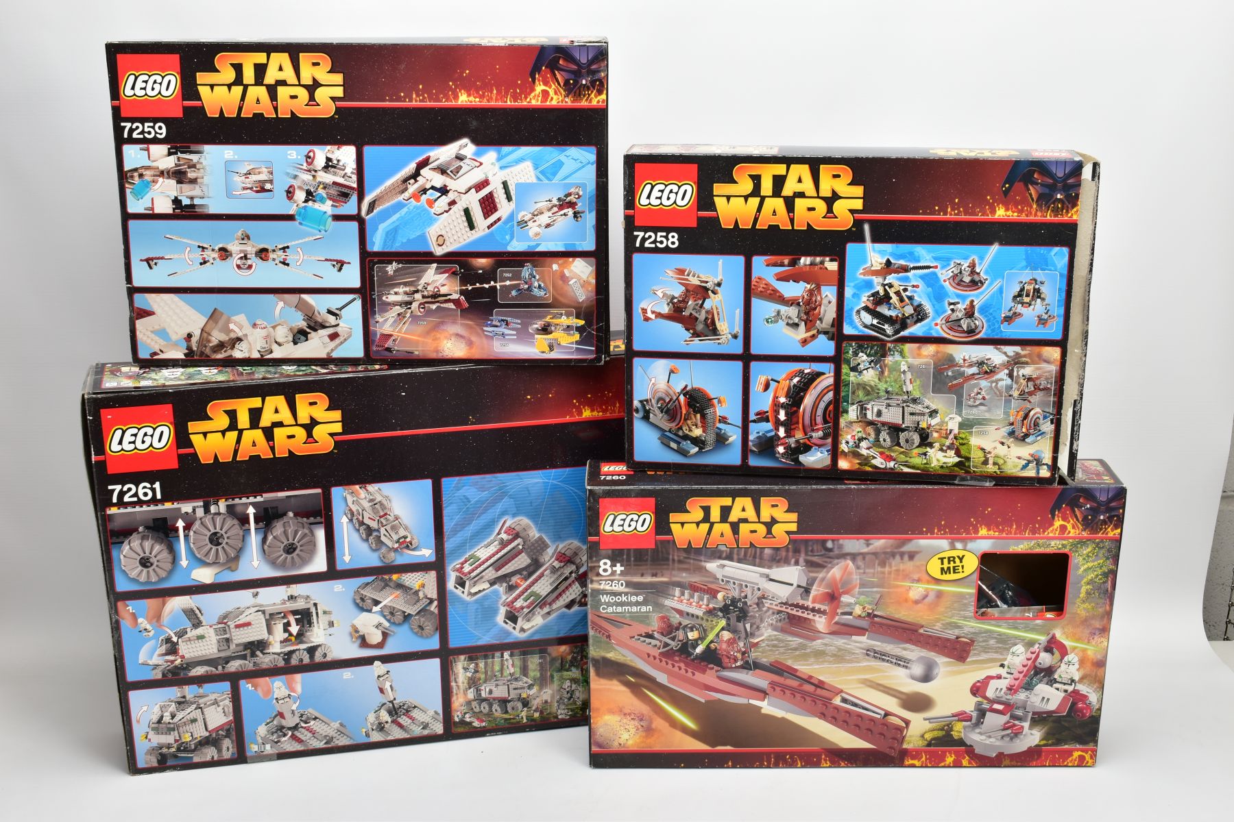 FOUR BOXED LEGO STAR WARS SETS, 7258 WOOKIE ATTACK, 7259 ARC-170 STAR FIGHTER, 7260 WOOKIE CATAMARAN - Image 2 of 3