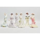 A GROUP OF SIX COALPORT 'GOLDEN AGE' LIMITED EDITION FIGURES, comprising Eugenie, First Night at the