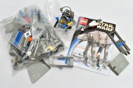 AN UNBOXED LEGO STAR WARS AT-AT 4483, in used condition, with all three Mini Figures and instruction