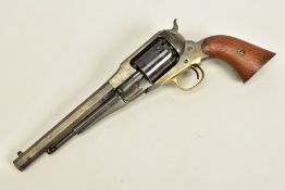 A REMINGTON 'NEW MODEL' 1858 PATENT ARMY .44'' SIX SHOT PERCUSSION REVOLVER, No 87515 with single