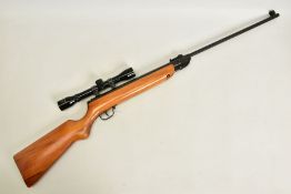 A .177'' HAENEL MODEL 303 AIR RIFLE, serial number 506418, fitted with a 4x32 Bentley Nikko Stirling