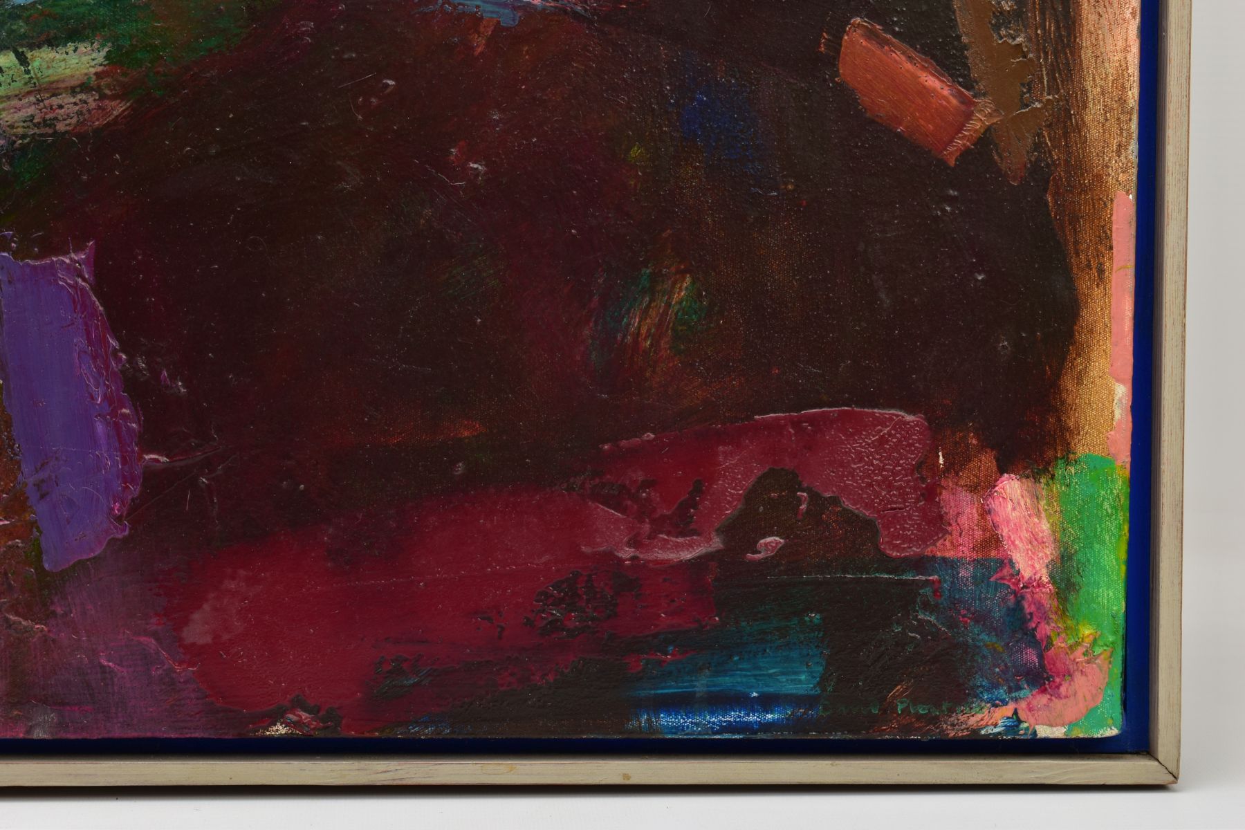 DAVID PRENTICE (1936-2014), 'Native Air', a colourful abstract landscape, signed, titled and dated - Image 4 of 11