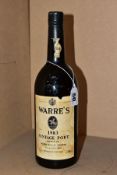 PORT, one bottle of Warre's 1983 Vintage Port, bottled 1985