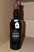 PORT, an unusual bottle of Fine Old Port, unidentified but bearing the mark of Morgan & Co. Brewers,