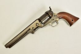 A .36'' COLT MODEL 1856 NAVY REVOLVER, serial number 54871, indicating it was made in the USA in