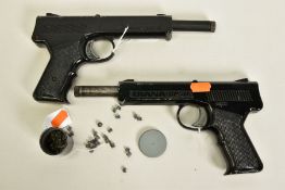 TWO .177'' DIANA MODEL SP50 'GAT TYPE' AIR PISTOLS, marked made in Great Britain, both are in good