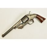 A .44'' ALLEN & WHEELOCK 'ARMY MODEL SIX CHAMBER PERCUSSION REVOLVER, fitted with a 7½ barrel,