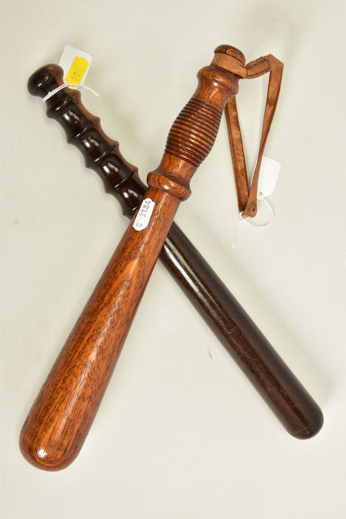 TWO POLICE TRUNCHEONS, (2) - Image 2 of 4