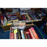 SIX BOXES OF BOOKS, over one hundreds and sixty books, mostly on the subject of cookery,