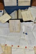 INDENTURES, approximately one hundred Legal Documents dating from 1800 - 1867 to include