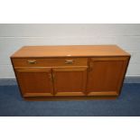 A G PLAN FRESCO SIDEBOARD, with a single long drawer, width 139cm x depth 45cm x height 72cm (