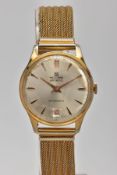 A GENTELMENS 'MULTY PRIMA' WRISTWATCH, round champagne dial signed 'Multy Prima, superflat 21,