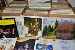 TEN BOXES OF RECORDS INCLUDING 400-500 LPS, mainly classical composers to include Britten,