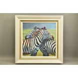 TONY FORREST (BRITISH 1961) 'NEAREST AND DEAREST', a signed limited edition print of zebras 52/