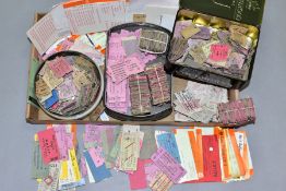 A QUANTITY OF ASSORTED RAILWAY TICKETS, assorted card and paper tickets, majority are British