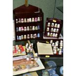 VARIOUS COLLECTORS THIMBLES AND STANDS, to include Thimble Collectors Club limited edition set of