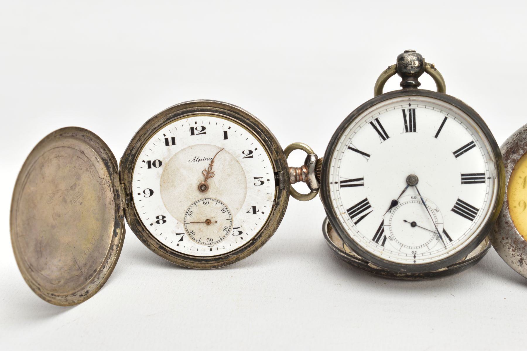 SIX POCKET WATCHES, to include five open face examples and one full hunter, one in a case, including - Image 2 of 8