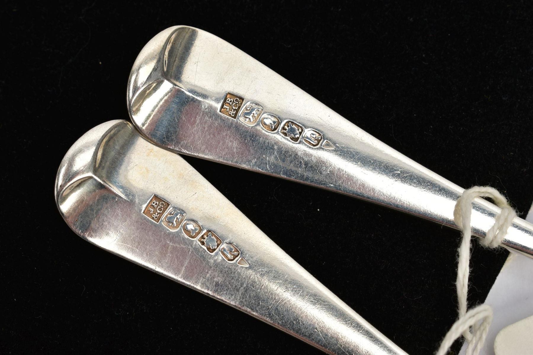 A PAIR OF SILVER TABLESPOONS, old English pattern, engraved initials to the terminals, hallmarked ' - Image 4 of 4