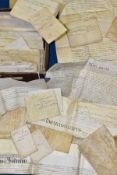 INDENTURES, Approximately sixty Legal Documents dating from 1711 - 1799 to include conveyances,