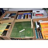 SIX BOXES OF BOOKS, to include approximately 200 titles, 100 Penguin titles, modern and classic