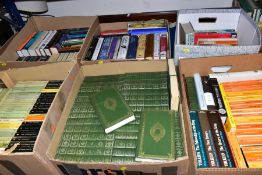 SIX BOXES OF BOOKS, to include approximately 200 titles, 100 Penguin titles, modern and classic