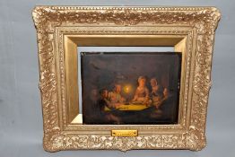 ATTRIBUTED TO PIETER GERADUS SJAMAAR (1819-1876) 'A Welcome Dish', a candlelit interior scene