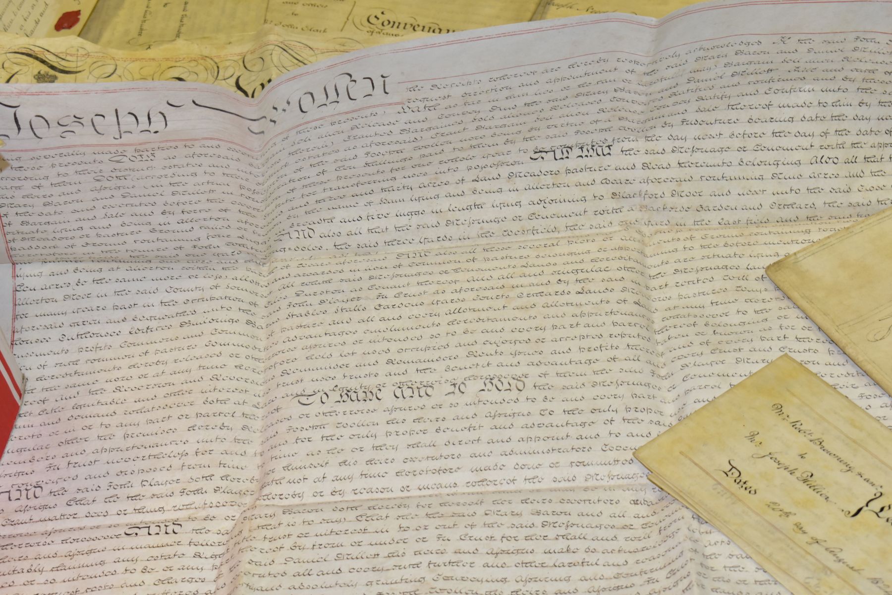 INDENTURES, approximately 80 - 90 Legal Documents dating from 1703 - 1834 to include conveyances, - Image 3 of 4