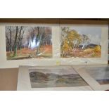 WALTER JAMES WEST (1882-1942), eight various watercolours:- to include 'KINVER', an autumnal