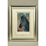 ROLF HARRIS (AUSTRALIA 1930) 'YOUNG ZEBRA', a signed limited edition print 72/195, with certificate,