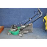 A QUALCAST XSS41C PETROL LAWN MOWER with a Briggs and Stratton 450 series engine