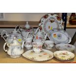 FOURTEEN PIECES OF ROYAL ALBERT TEA WARES, comprising a 'Petit Point China' tea pot and sandwich
