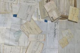 INDENTURES, approximately one hundred legal documents dating from 1811-1886 to include